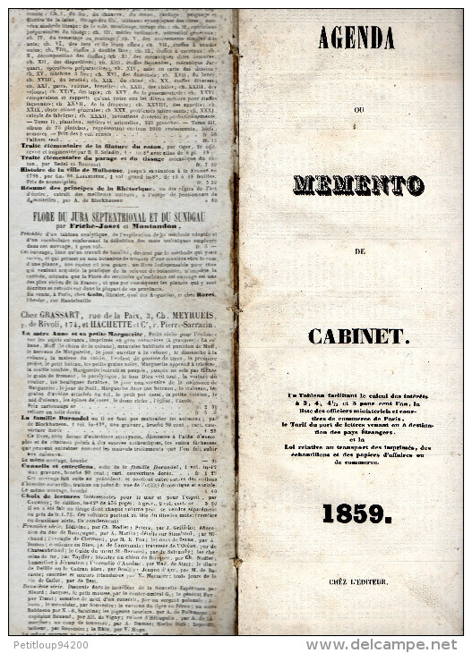 AGENDA  MEMENTO CABINET 1859 - Agendas Vierges