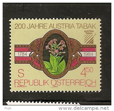 Austria ** & 200 Years Of Tobacco Industry Foundation, 1984 (1598) - Fabbriche E Imprese