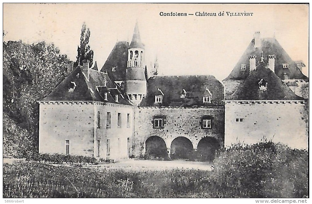 CARTE POSTALE ORIGINALE ANCIENNE :  CONFOLENS ; LE CHATEAU DE VILLEVERT ; CHARENTE (16) - Confolens