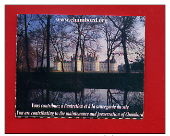 991 - Ticket D´entrée " Domaine De CHAMBORD "  Pour Collection  - N° 411030812330 - Tickets - Entradas