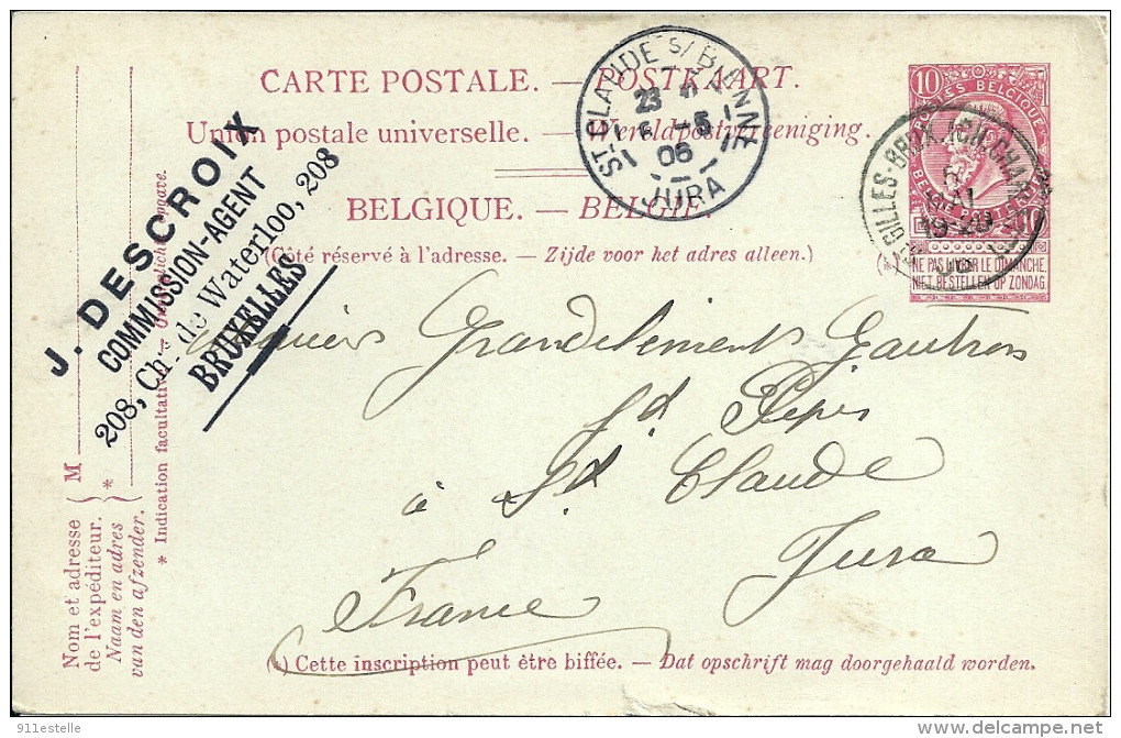 BRUXELLES  -  Entier Postal De 1906 - Straßenhandel Und Kleingewerbe