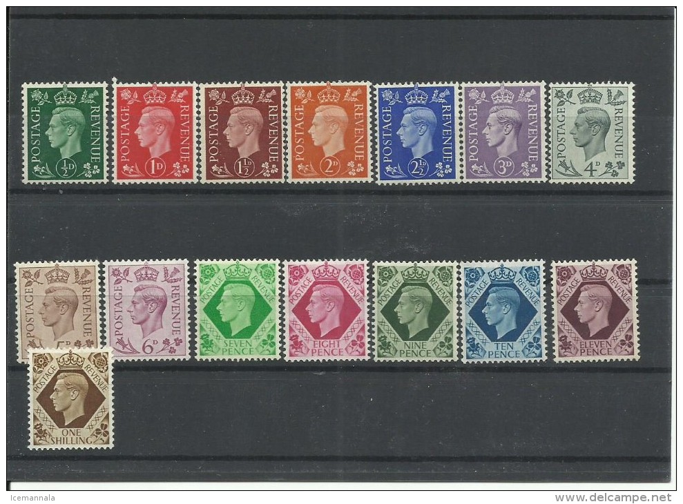 GRAN BRETAÑA  YVERT 209/22  MH  * - Unused Stamps