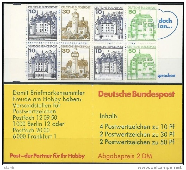 DEUTSCHLAND 1981 Mi-Nr. MH 22 Q Markenheft/booklet ** MNH - 1971-2000