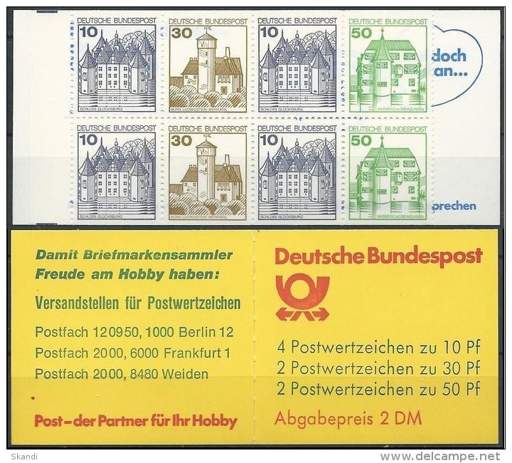 DEUTSCHLAND 1981 Mi-Nr. MH 22 S Markenheft/booklet ** MNH - 1971-2000