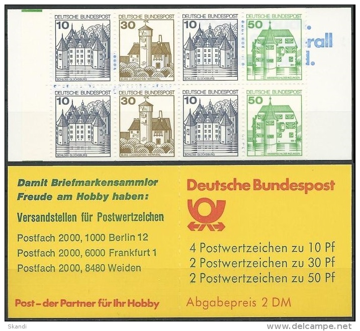 DEUTSCHLAND 1984 Mi-Nr. MH 22 Ad K1 Markenheft/booklet ** MNH - 1971-2000