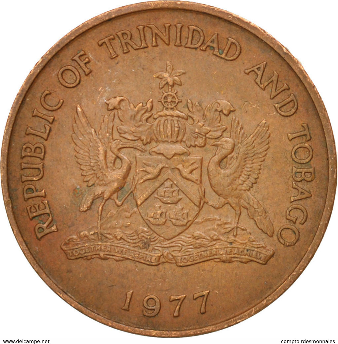 Monnaie, TRINIDAD & TOBAGO, 5 Cents, 1977, SUP, Bronze, KM:30 - Trinidad Y Tobago