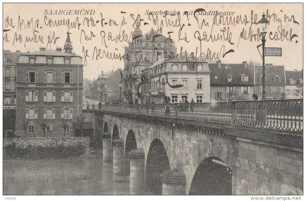 SARREGUEMINES (Moselle) - Le Pont Sur La Sarre - Animée - Sarreguemines