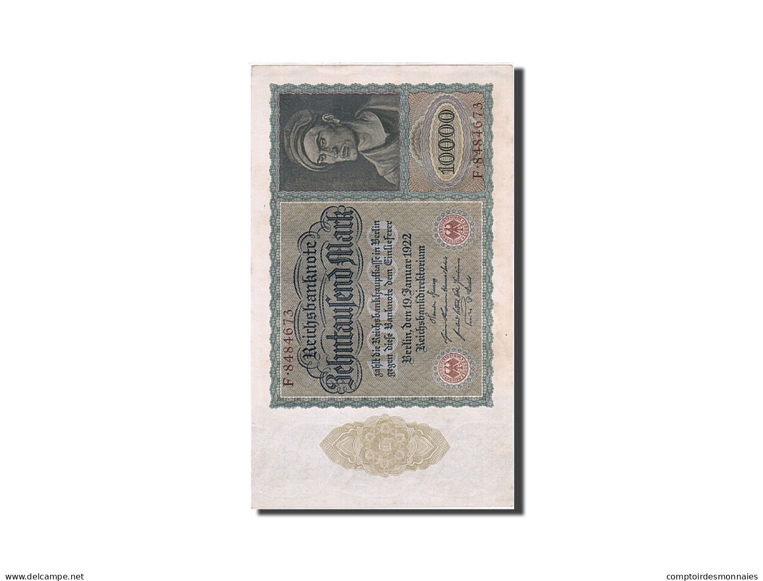 Billet, Allemagne, 10,000 Mark, 1922, 1922-01-19, KM:71, SUP+ - 10.000 Mark