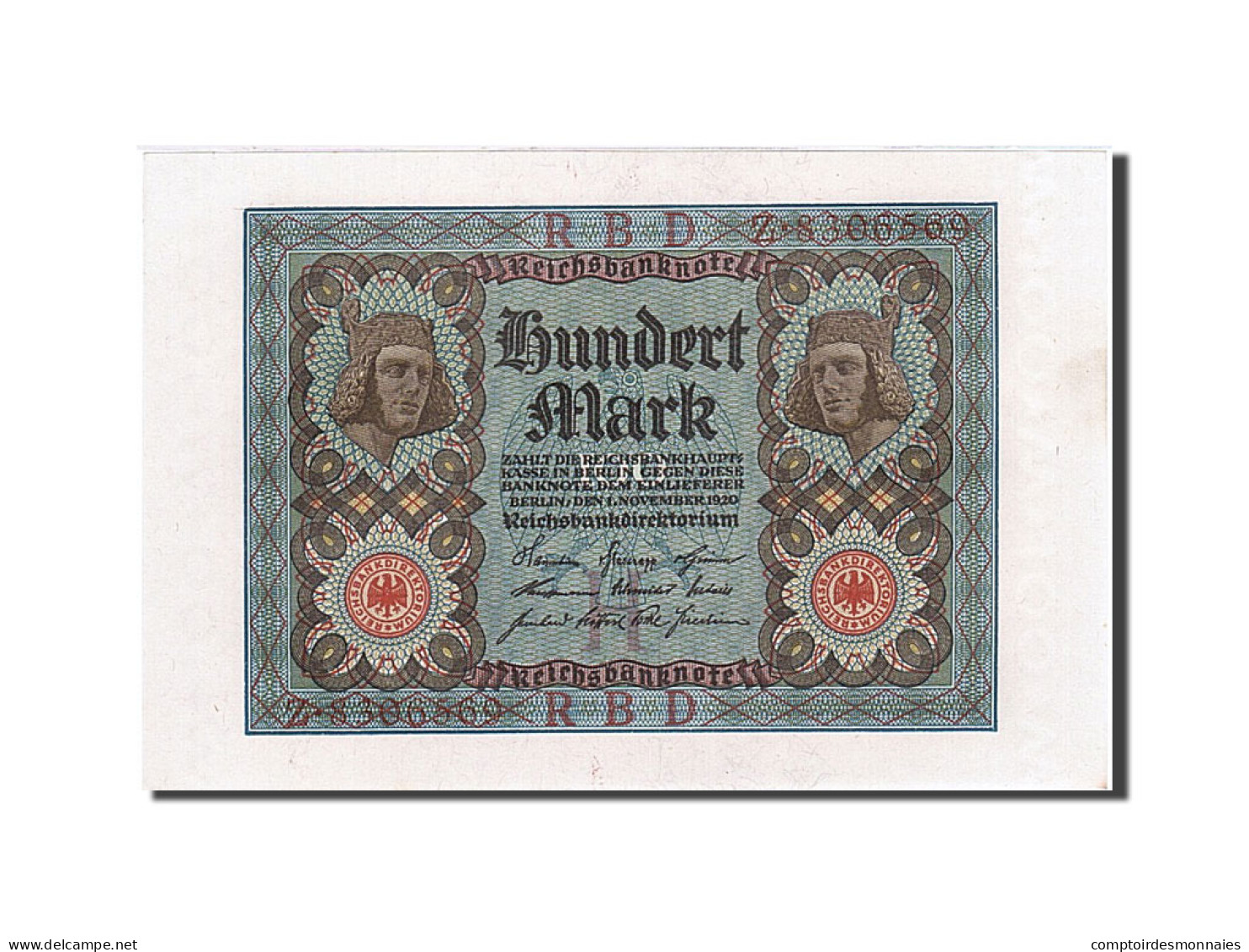 Billet, Allemagne, 100 Mark, 1920, 1920-11-01, KM:69a, SPL+ - 100 Mark