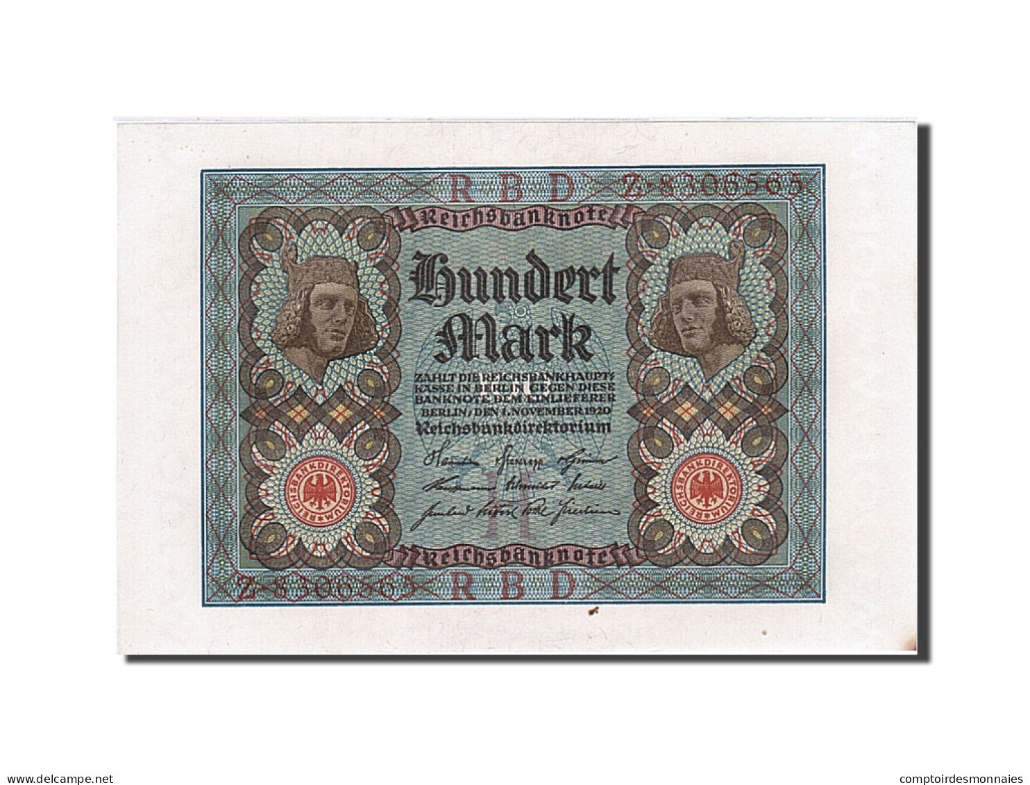 Billet, Allemagne, 100 Mark, 1920, 1920-11-01, KM:69a, SPL - 100 Mark