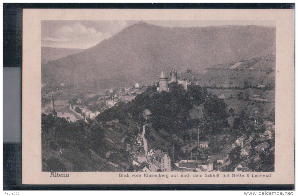 Altena - Blick Vom Klusenberg Zum Schloss Mit Nette Und Lennetal - Altena