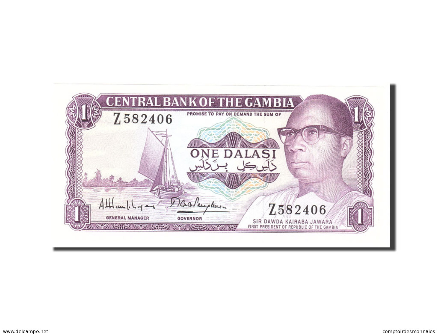 Billet, Gambia, 1 Dalasi, 1971, Undated, KM:4f, NEUF - Gambie