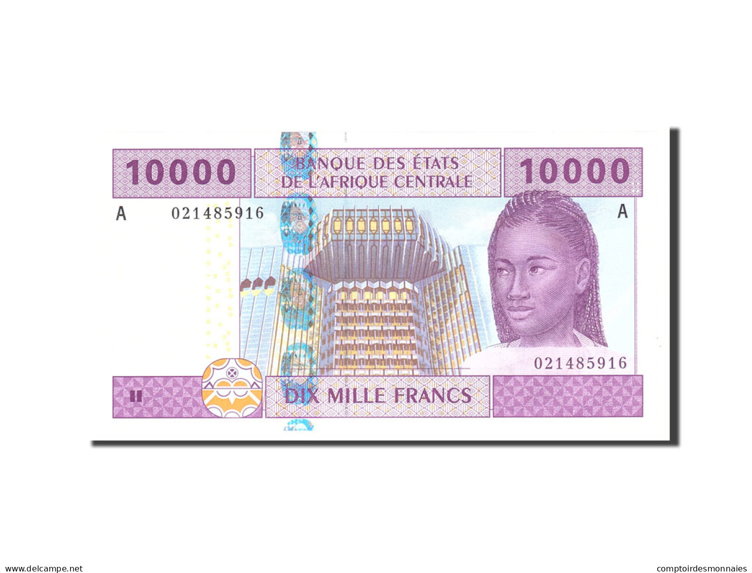 Billet, États De L'Afrique Centrale, 10,000 Francs, 2002, Undated, KM:205Eh - États D'Afrique De L'Ouest