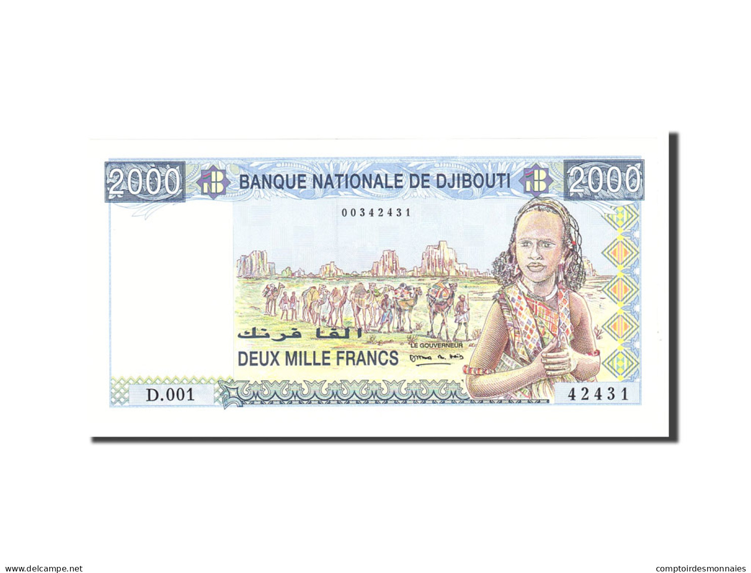 Billet, Djibouti, 2000 Francs, 1997, Undated, KM:40, NEUF - Gibuti