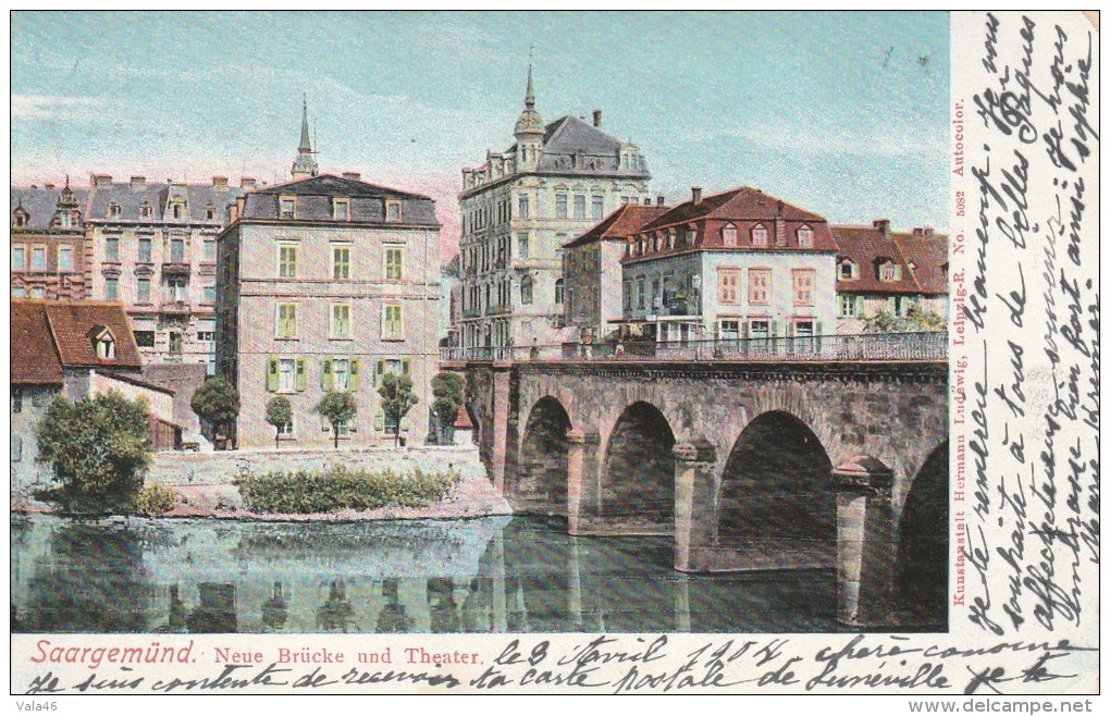 SARREGUEMINES (Moselle) - Neue Brücke Und Theater - Sarreguemines