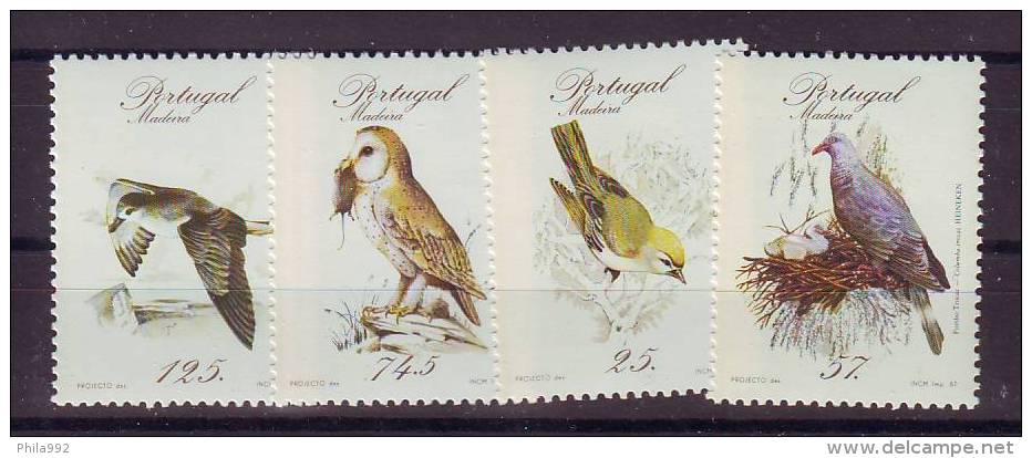 Portugal Madeira 1987 Y Fauna Animals Birds Mi No 111-14 MNH - Sonstige & Ohne Zuordnung
