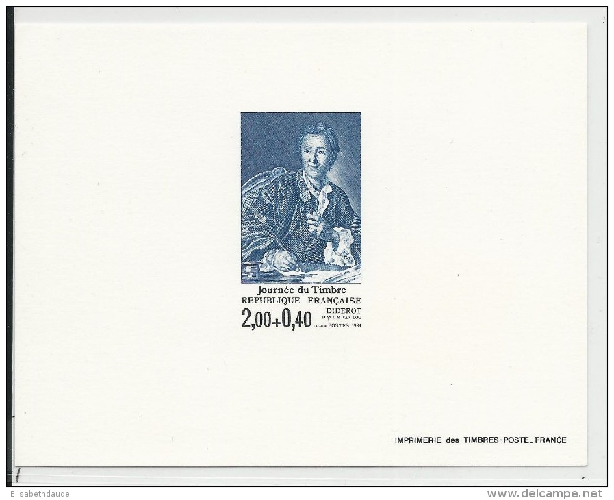 1984 - EPREUVES DE LUXE CERES 2306 EL - THEME : DIDEROT - JOURNEE DU TIMBRE - COTE = 75 EUR - Luxury Proofs