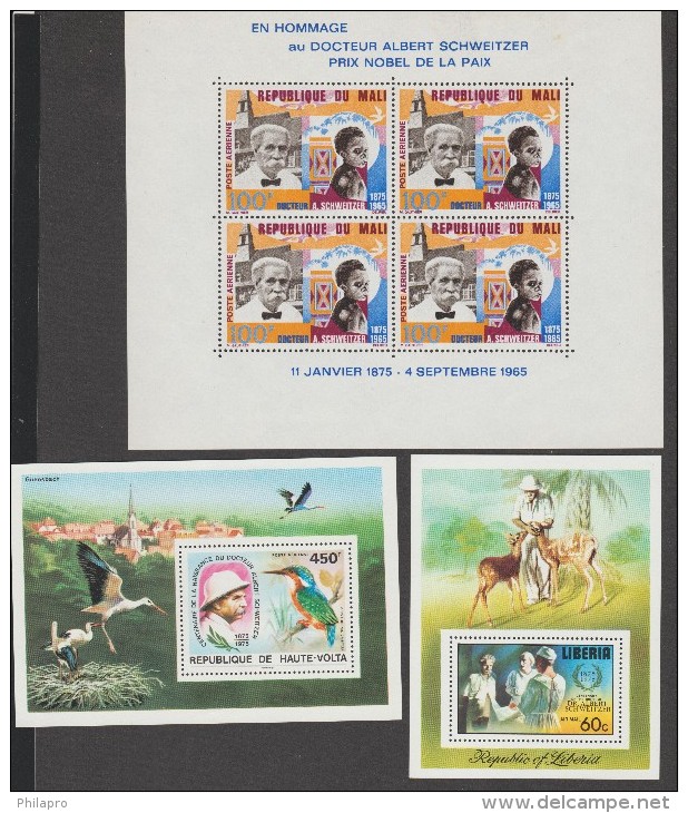 MALI+ HAUTE VOLTA +LIBERIA  ALBERT SCHWEITZER  **MNH    Réf  C616 - Albert Schweitzer