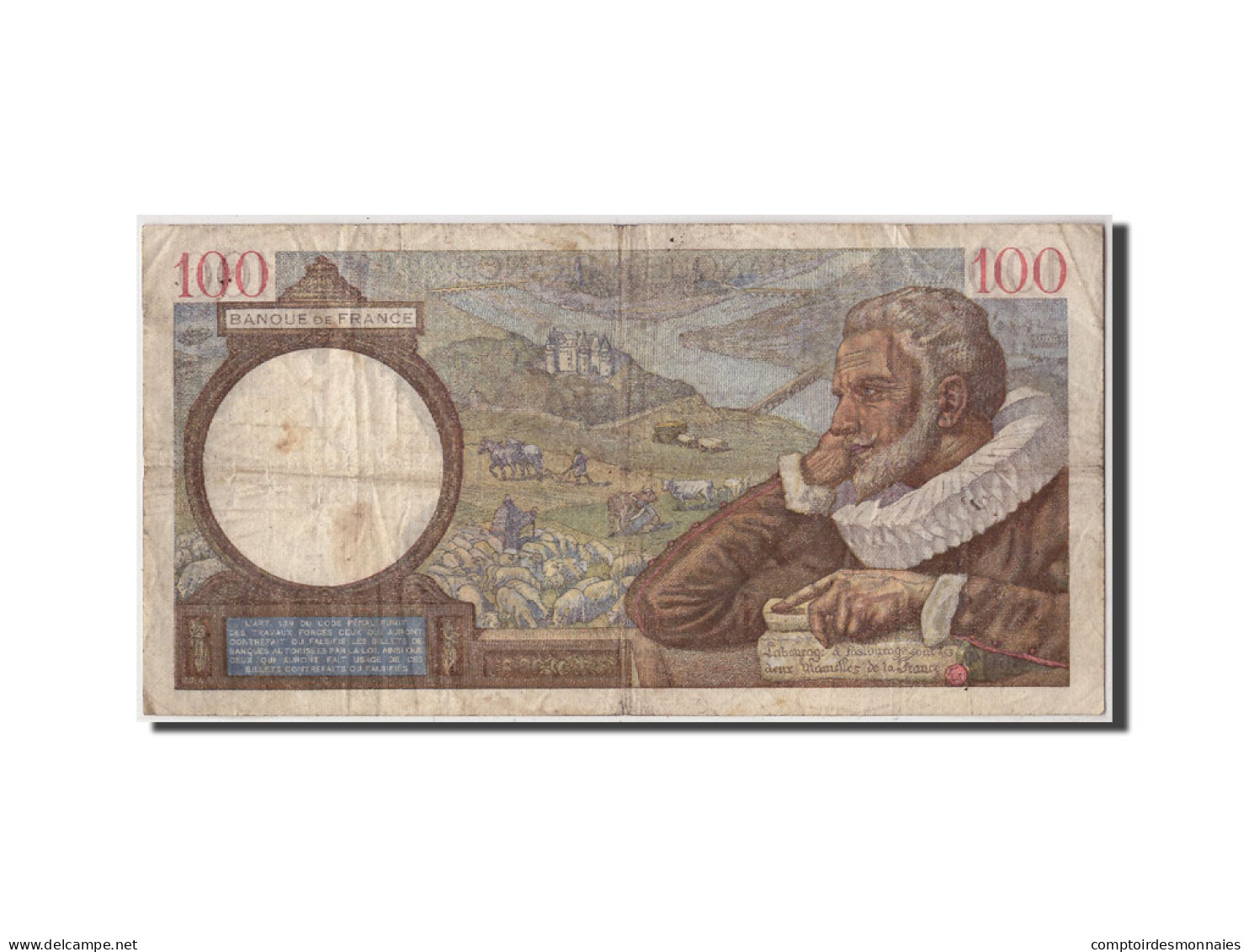 Billet, France, 100 Francs, 100 F 1939-1942 ''Sully'', 1940, 1940-01-11, TB+ - 100 F 1939-1942 ''Sully''