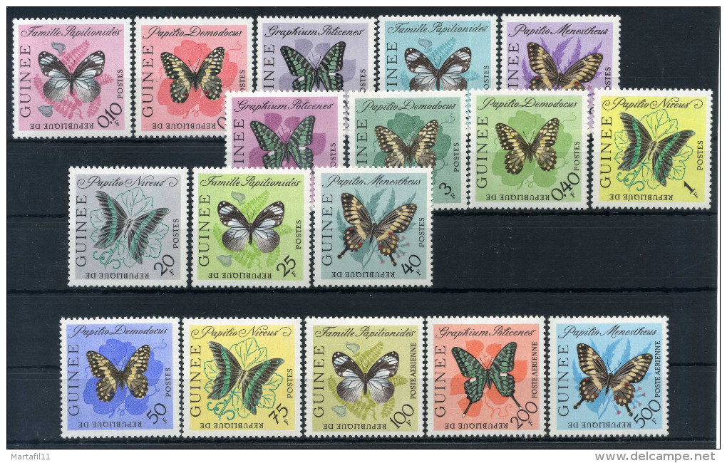 1963 GUINEA SERIE COMPLETA ** FARFALLE - Guinea (1958-...)