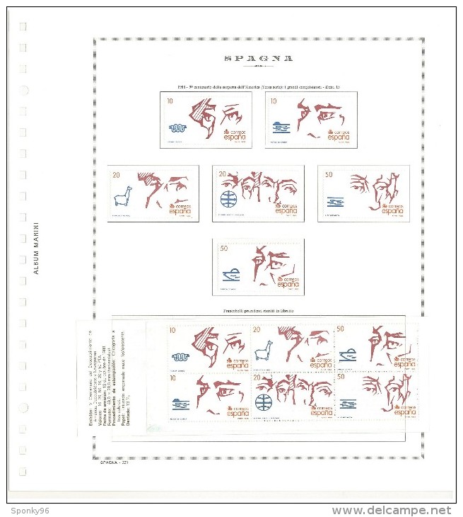 LOTTO SPAGNA - ESPANA - COLLEZIONE COMPLETA -  ANNO dal 1981 al 1989 + SERVIZI E FOGLIETTI COME DA FOTOGRAFIE -