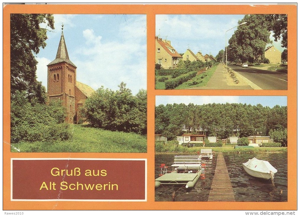 AK DDR 1988 Alt-Schwerin Krs. Waren - Waren (Mueritz)