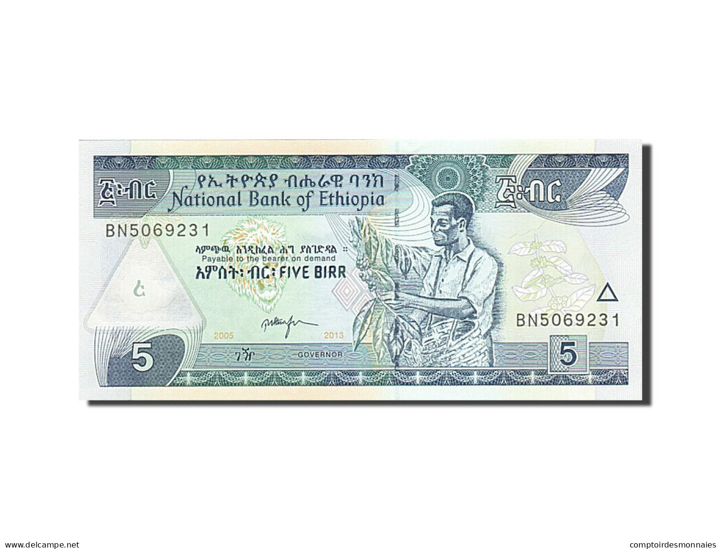 Billet, Éthiopie, 5 Birr, 1989, 2013, NEUF - Ethiopie