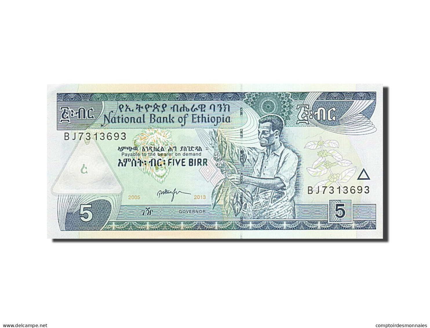 Billet, Éthiopie, 5 Birr, 1989, 2013, SPL - Ethiopia