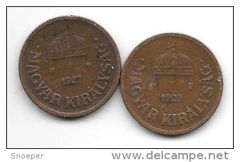 Hungary 2 X2 Filler 1927+1929  Km 506   Vf+ - Hongrie