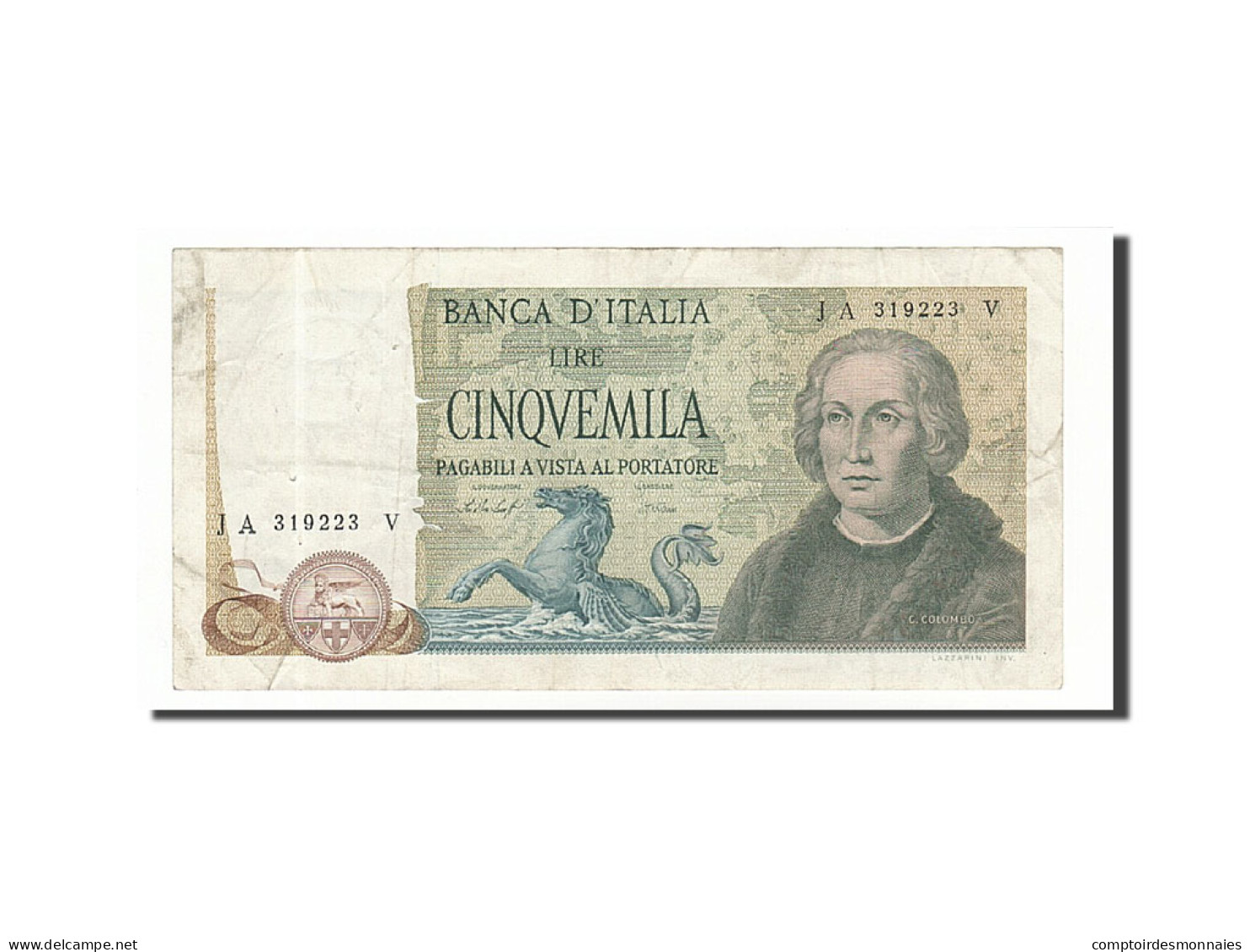 Billet, Italie, 5000 Lire, 1977, 1977-11-10, KM:102c, TB+ - 5000 Lire