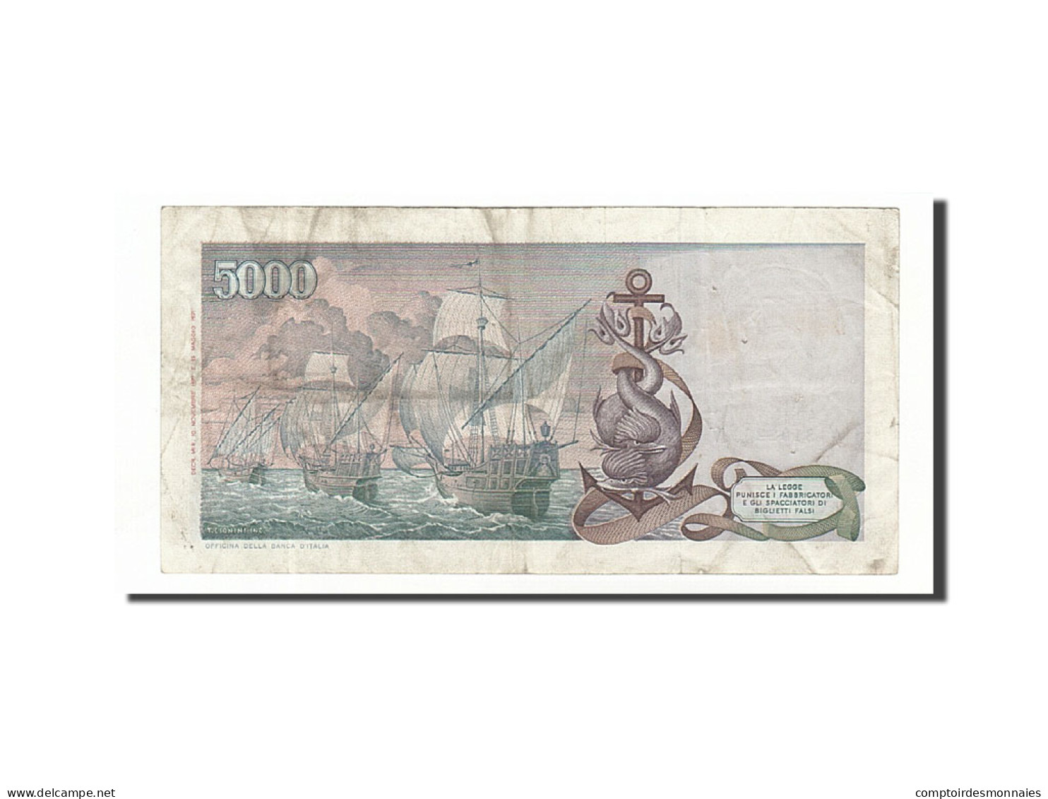 Billet, Italie, 5000 Lire, 1977, 1977-11-10, KM:102c, TB+ - 5000 Lire