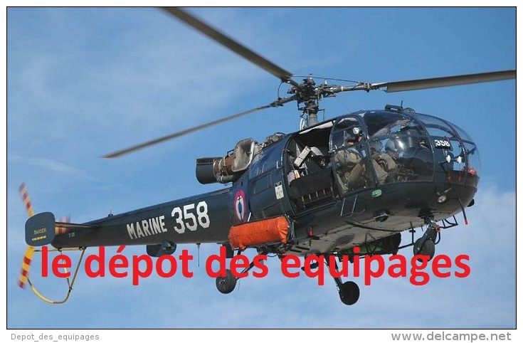 AERONAVALE MARINE : PORTE DE HELICOPTERE ALOUETTE III  , SUPER DECO !!!!  #.1