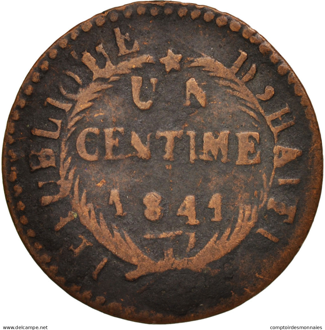 Monnaie, Haïti, Centime, 1841, TB, Cuivre, KM:A21 - Haïti
