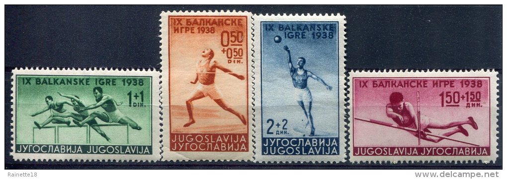 Yougoslavie             326/329  **  9ème Jeux Balkaniques à Belgrade - Neufs