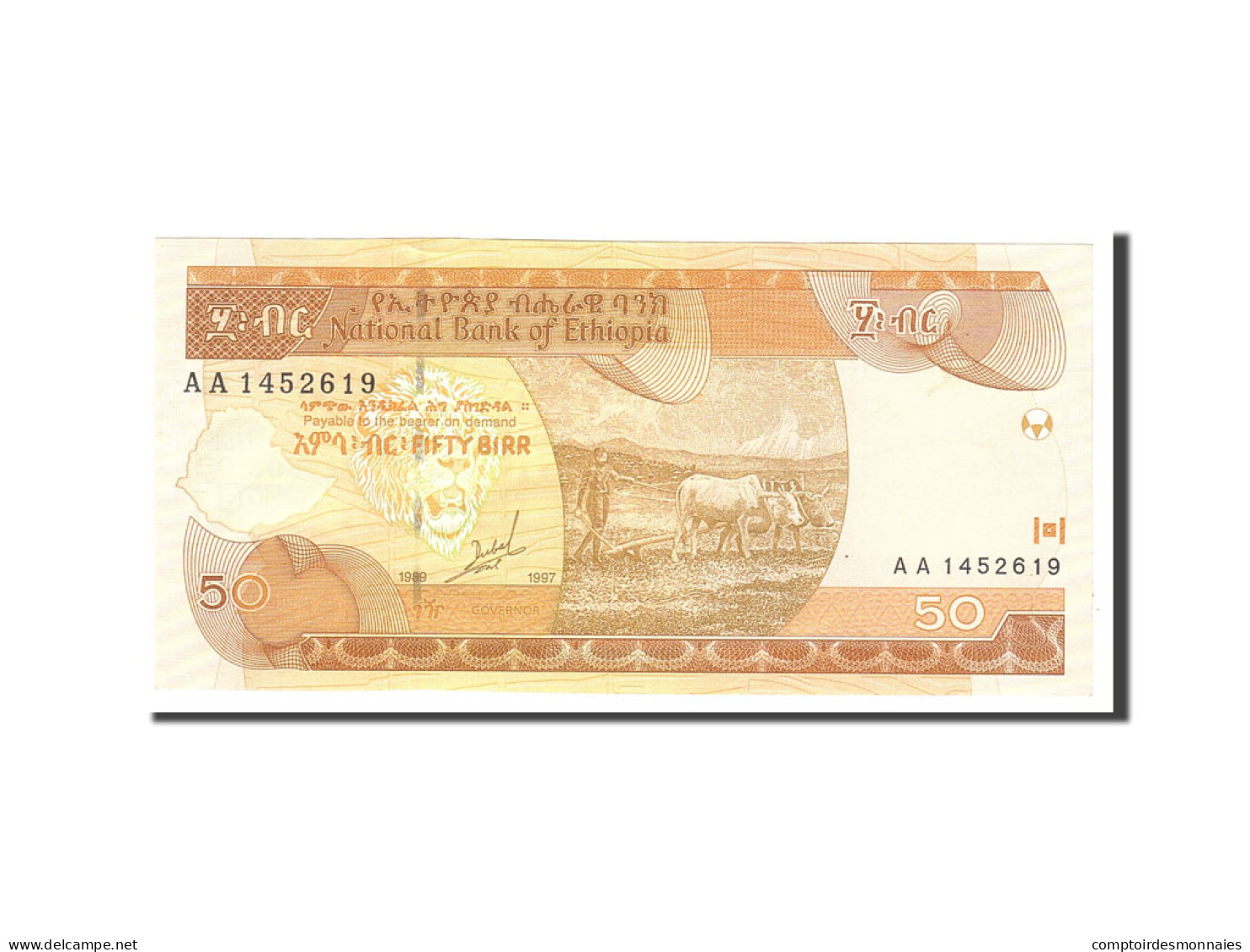 Billet, Éthiopie, 50 Birr, 1989, Undated, KM:49a, SPL+ - Ethiopië