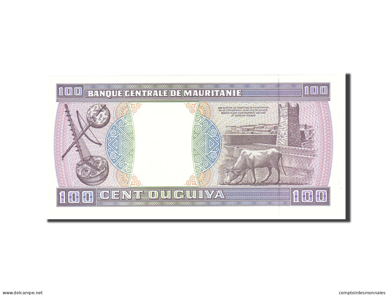 Billet, Mauritanie, 100 Ouguiya, 1996, 1996-11-28, KM:4h, NEUF - Mauritanien