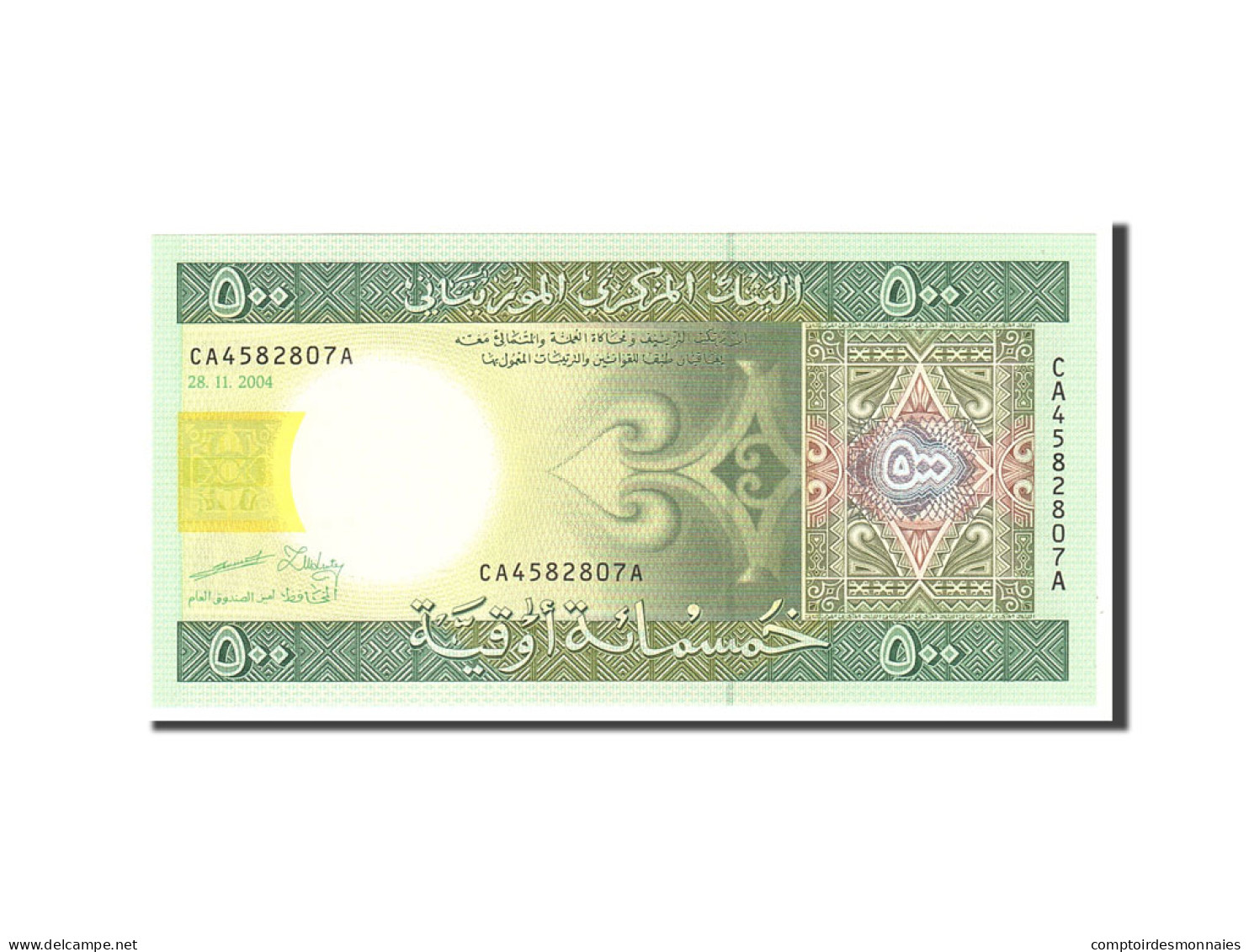 Billet, Mauritanie, 500 Ouguiya, 2004, 2004-11-28, KM:12a, NEUF - Mauritanie