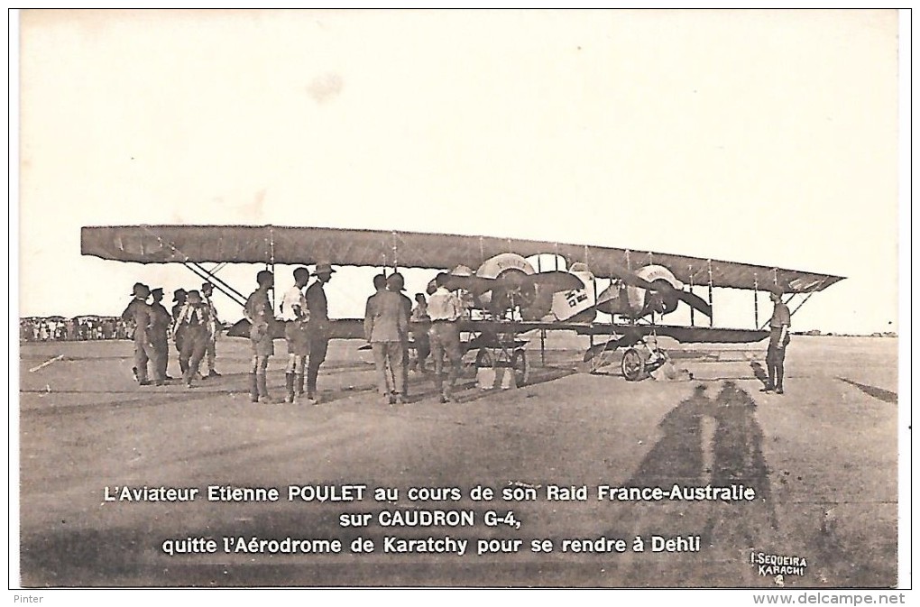 L'Aviateur Etienne POULET Au Cours De Son Raid France-Australie Sur CAUDRON G-4 - Aérodrome De KARATCHY - ....-1914: Vorläufer