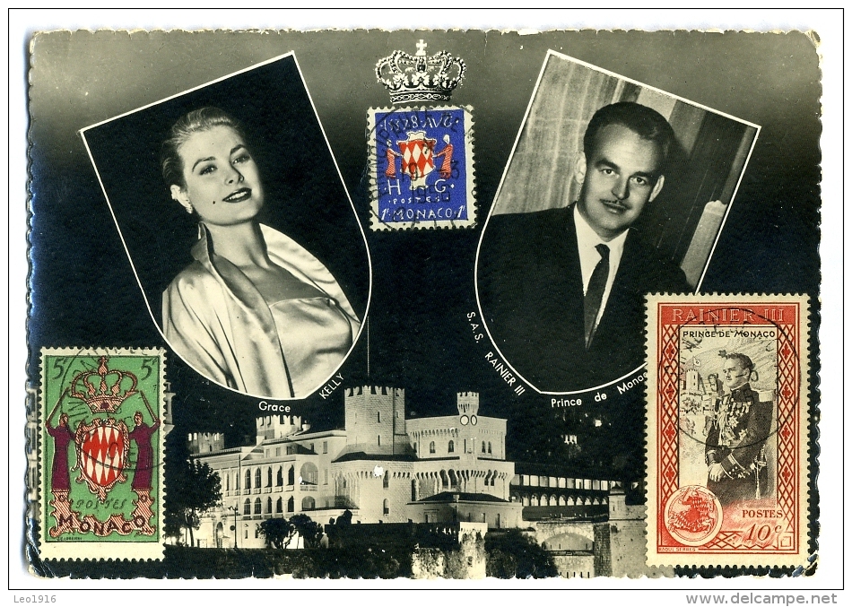 Carte Maximum Monaco Prince Rainier III Grace Kelly 19/03/1956 - Brieven En Documenten