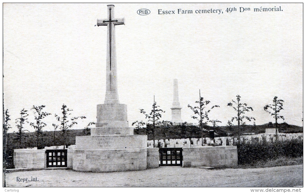 Essex Farm Cemetery, 49th Don Mémorial - Ieper