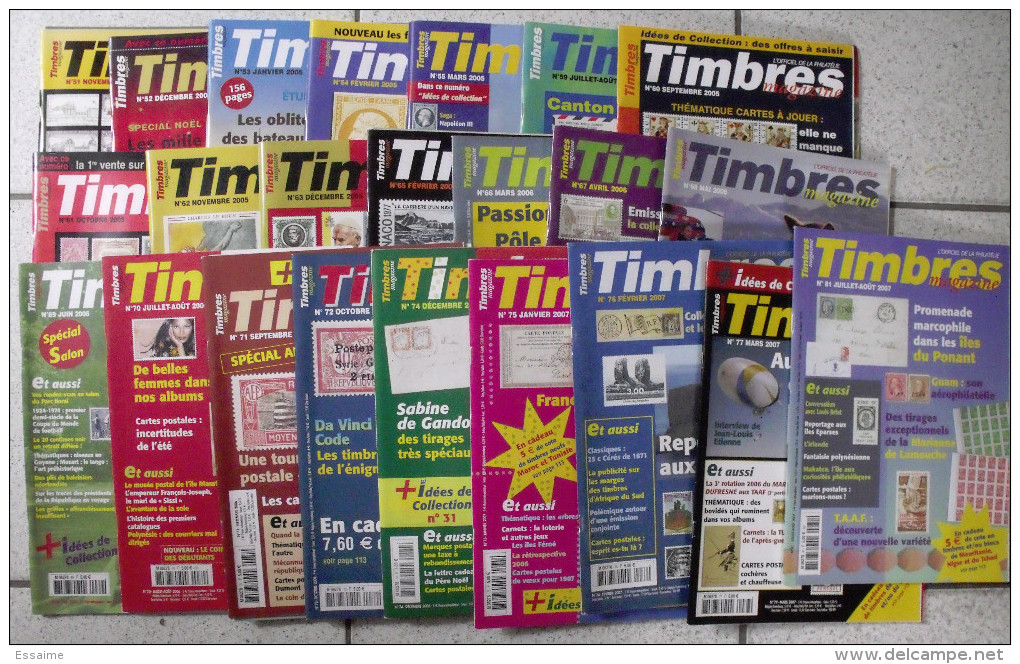 Lot De 23 Revues "Timbres Magazine" 2004-2007. - French (from 1941)