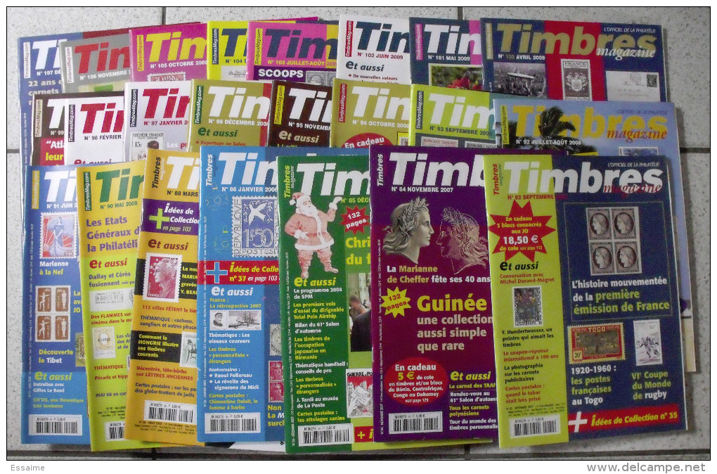 Lot De 23 Revues "Timbres Magazine" 2007-2009. - Francesi (dal 1941))