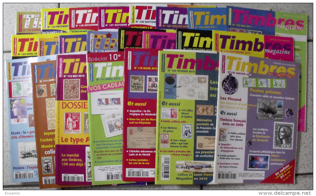 Lot De 23 Revues "Timbres Magazine" 2010-2012. - Französisch (ab 1941)