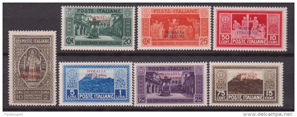 1927 SOMALIA MONTECASSINO 123/29 MNH - Somalie