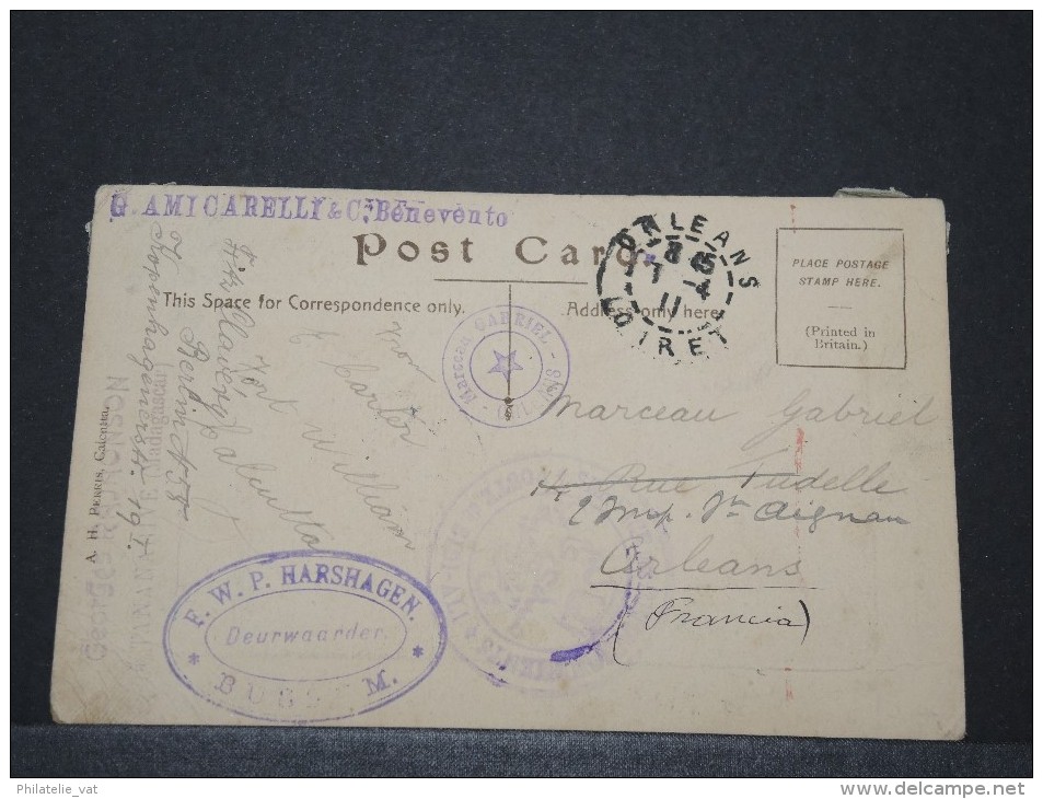 FRANCE - CP Globe Trotter 8 Pays Différents ... - R° Et V° Spectaculaires - 1911 - A Voir - P 16087 - Storia Postale