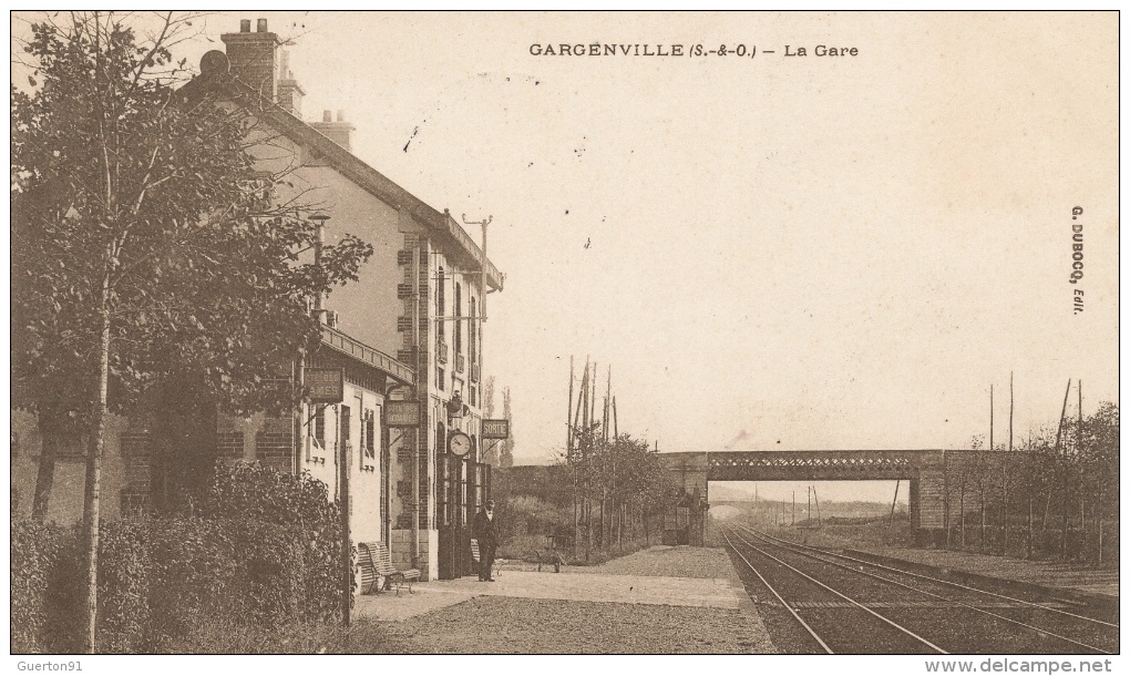 ( CPA 78 )  GARGENVILLE  /  La Gare - - Gargenville
