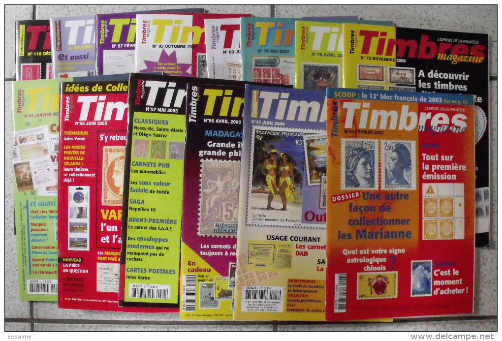 Lot De 14 Revues "Timbres Magazine" 2003-2010. - Französisch (ab 1941)