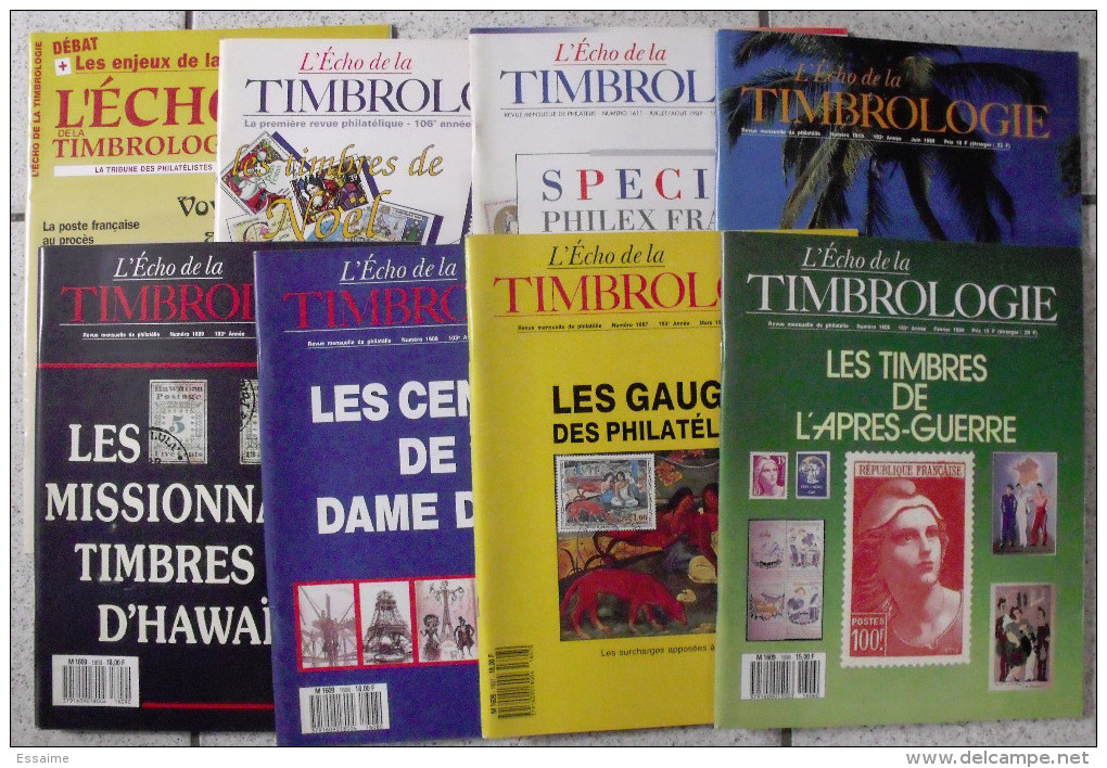 Lot De 8 Revues "l'écho De La Timbrologie" 1989-2005. - Französisch (ab 1941)