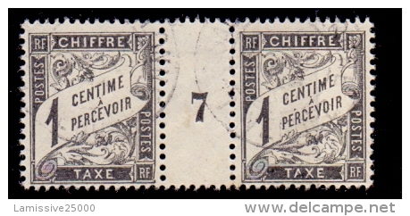 FRANCE TAXE N° 10 MILlESIME 7 DE 1907 OBL - Millesimes