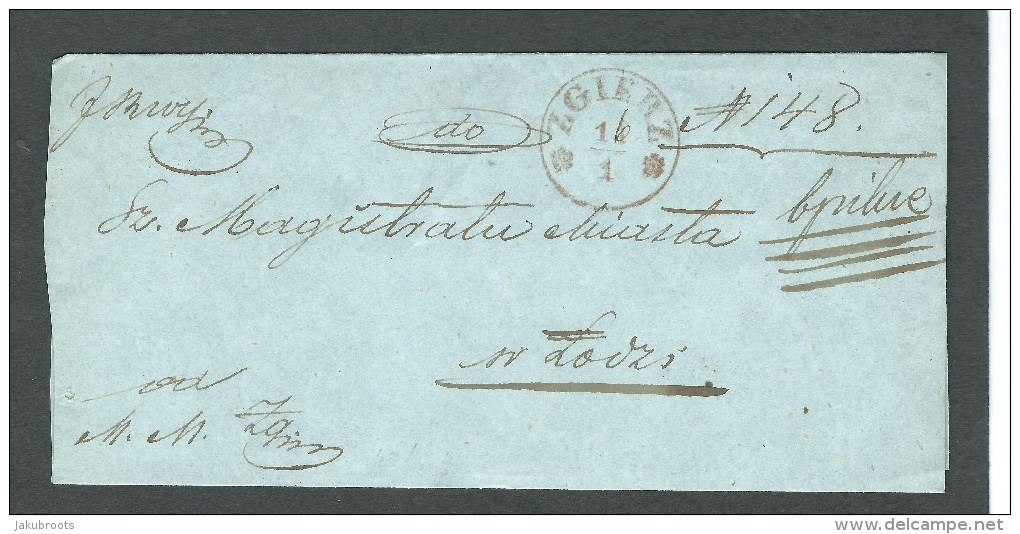 1860. ENTIRE  LETTER FROM  ZGIERZ --&#321;ÓD&#379;  MAGISTRATE  COURT IN &#321;ÓD&#379;. - ...-1860 Prephilately